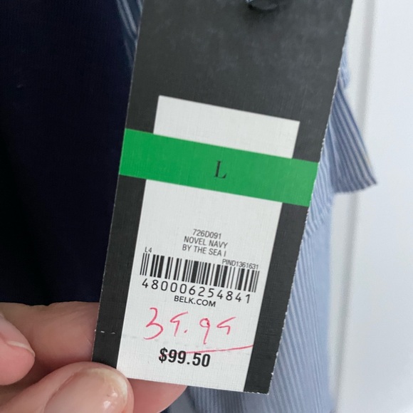 Crownn& Ivy Navy Dress Large NWT - Picture 7 of 7